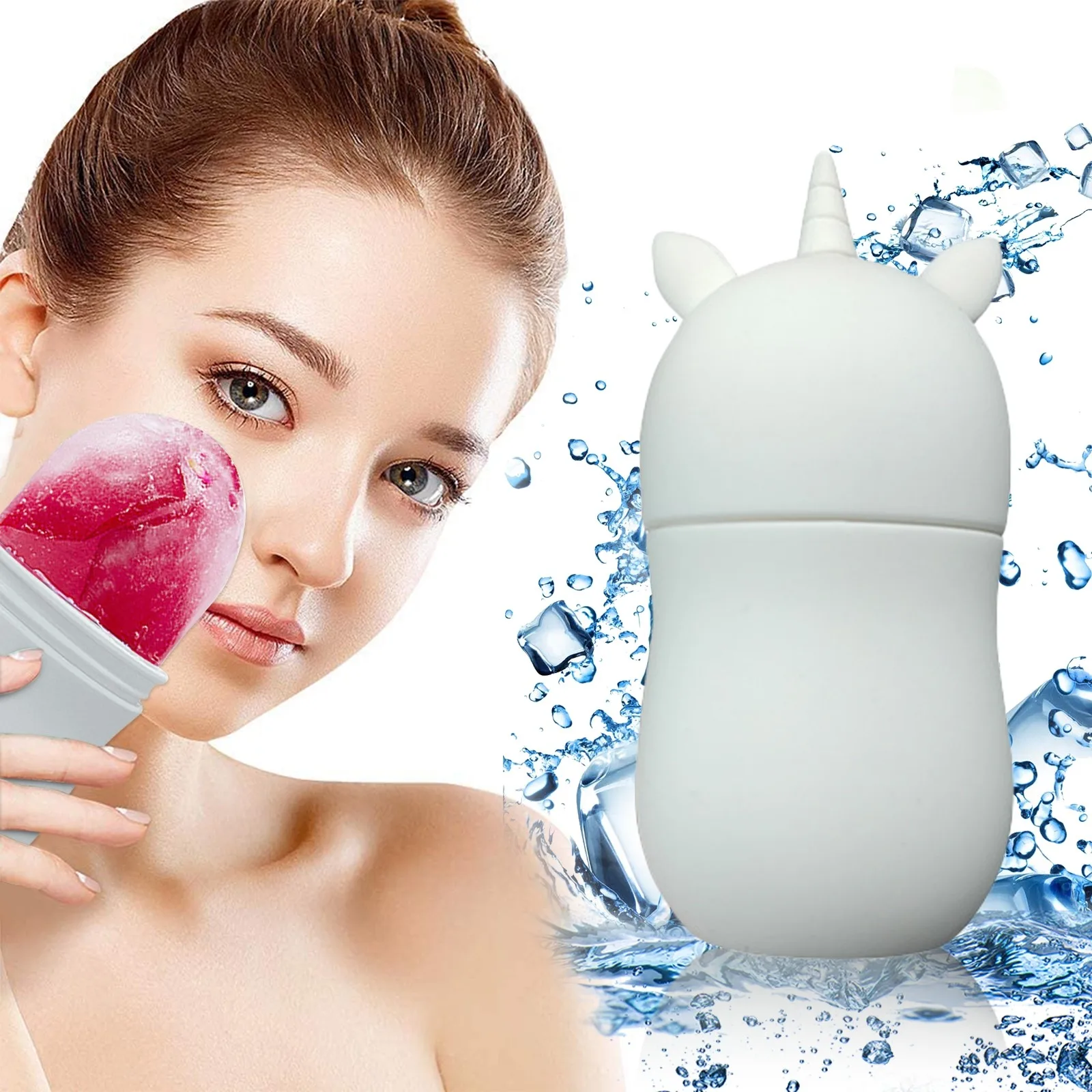 

Unicorns Ice Massage Cups Silicone Ice Massage Roller Face Skin Care Tools Freezable for Muscle Cold Therapy Joint Pain Relief