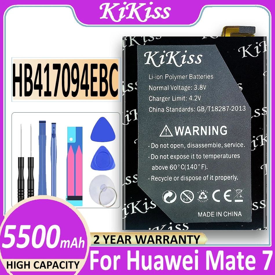 

5500 мАч 100% новый для Huawei HB417094EBC Аккумулятор для HUAWEI Ascend Mate 7 Mate7 MT7 MT7-TL00 MT7-L09 MT7-TL10 UL00 CL00 батарея