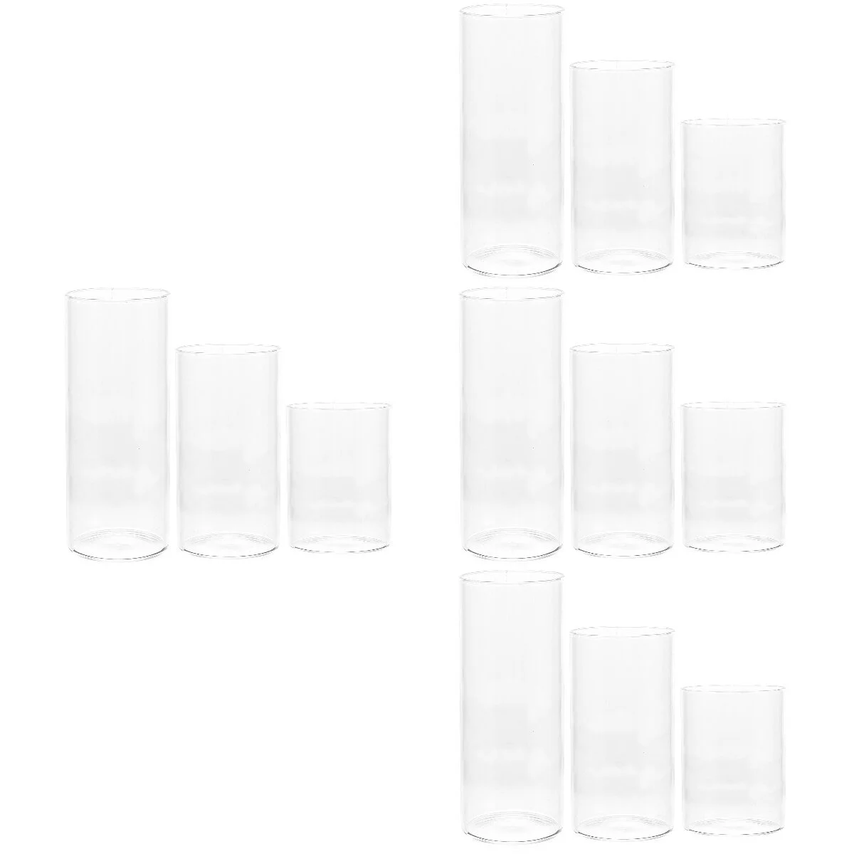 

Glass Shelf Windproof Protectors Hurricane Holders Cover Small Shades Jar Candles Pillar