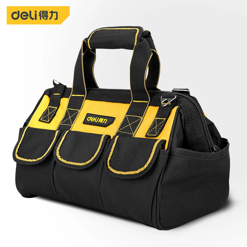 Deli Oxford Cloth Material tool Bags Electrician portable Tools Bag Thickened Durable Large-capacity Waterproof Storage Toolbag