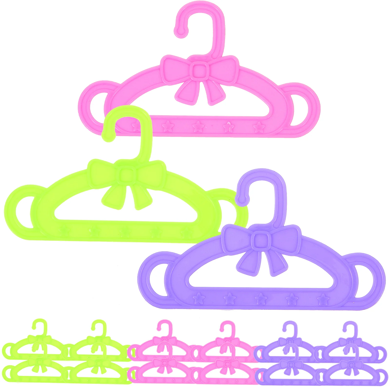 

15 Pcs American Hanger Dress Holders Clothes Skirt Outfits Plastic Girls Accessories Hangers Toy Child