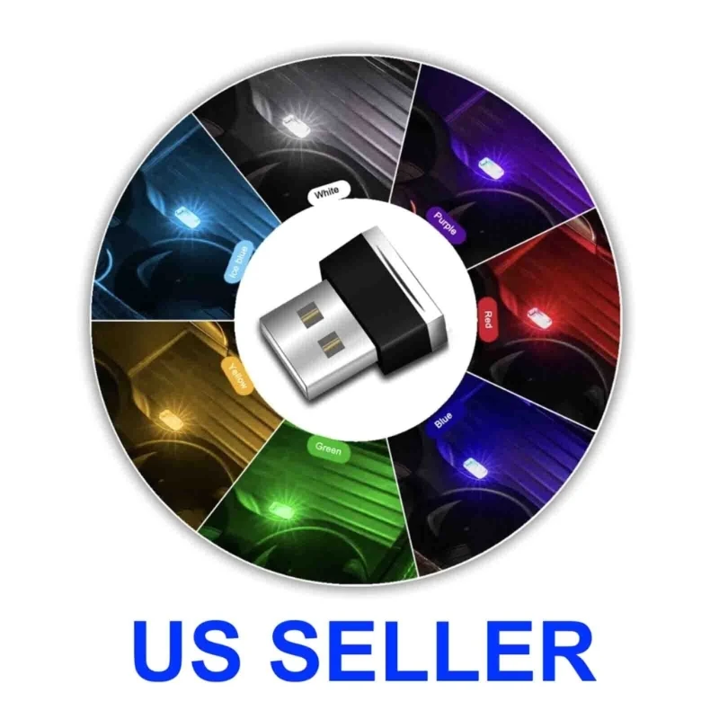 

2023 New Mini USB Led Light, 7 Color USB Night Light, RGB Portable Ambient Lighting for Car, Homes Decoration, Computers