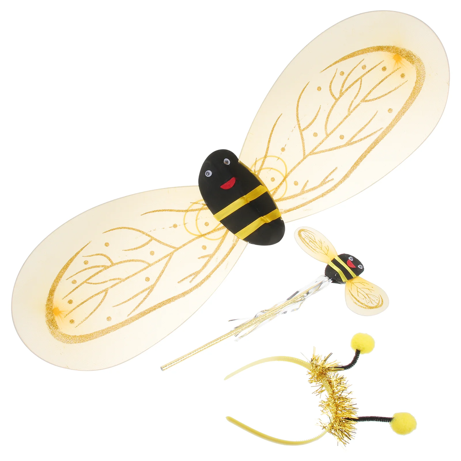 

Bee Performance Props Kids Halloween Costume Wings Fairy Gift Pp Dress Up Child