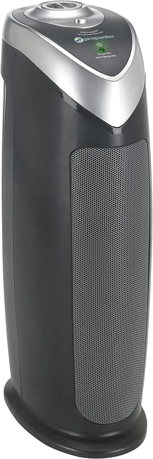 

Guardian Air Purifier for Home, Bedroom, Office, HEPA Filter, Removes Dust, Allergens, Smoke, Pollen, Odors, Mold, 22 Inch, Gray