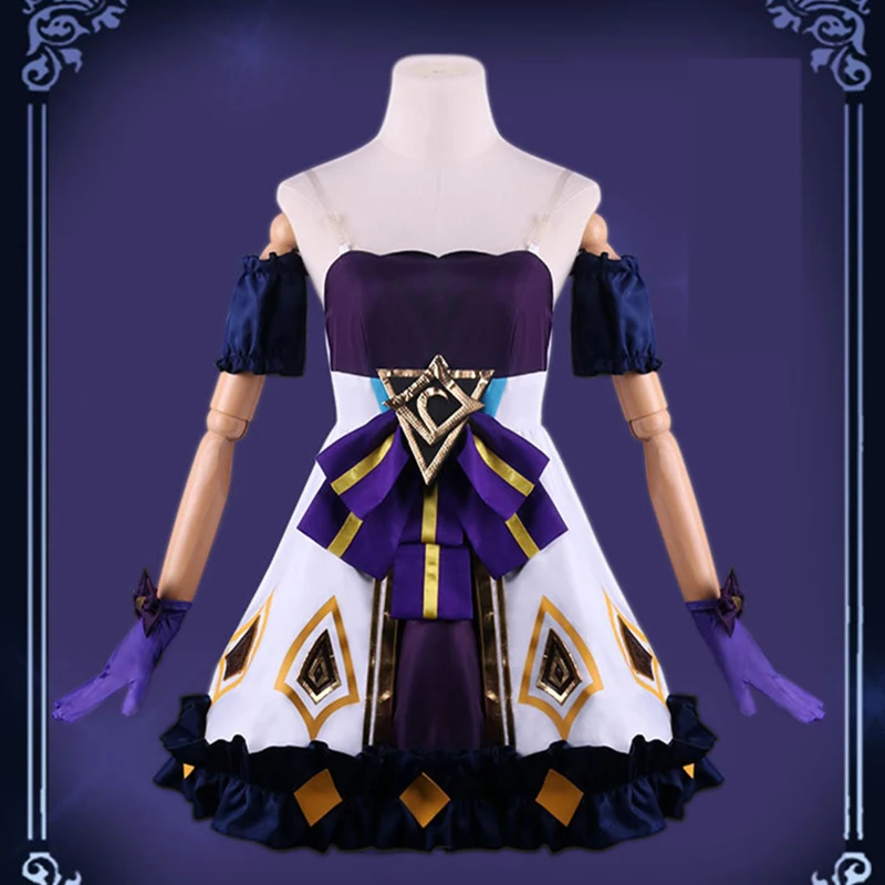 

Платье для косплея Lol Gwen Lolita, одежда для ролевых игр с открытыми плечами, костюм с открытой спиной, комикс, одежда для выступления на сцене, но...