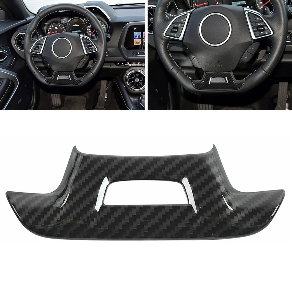 

Durable Garden Indoor Trim Frame Cover Trim 1 Pc ABS Accessories Carbon Fiber Lower Replacements Steering Wheel