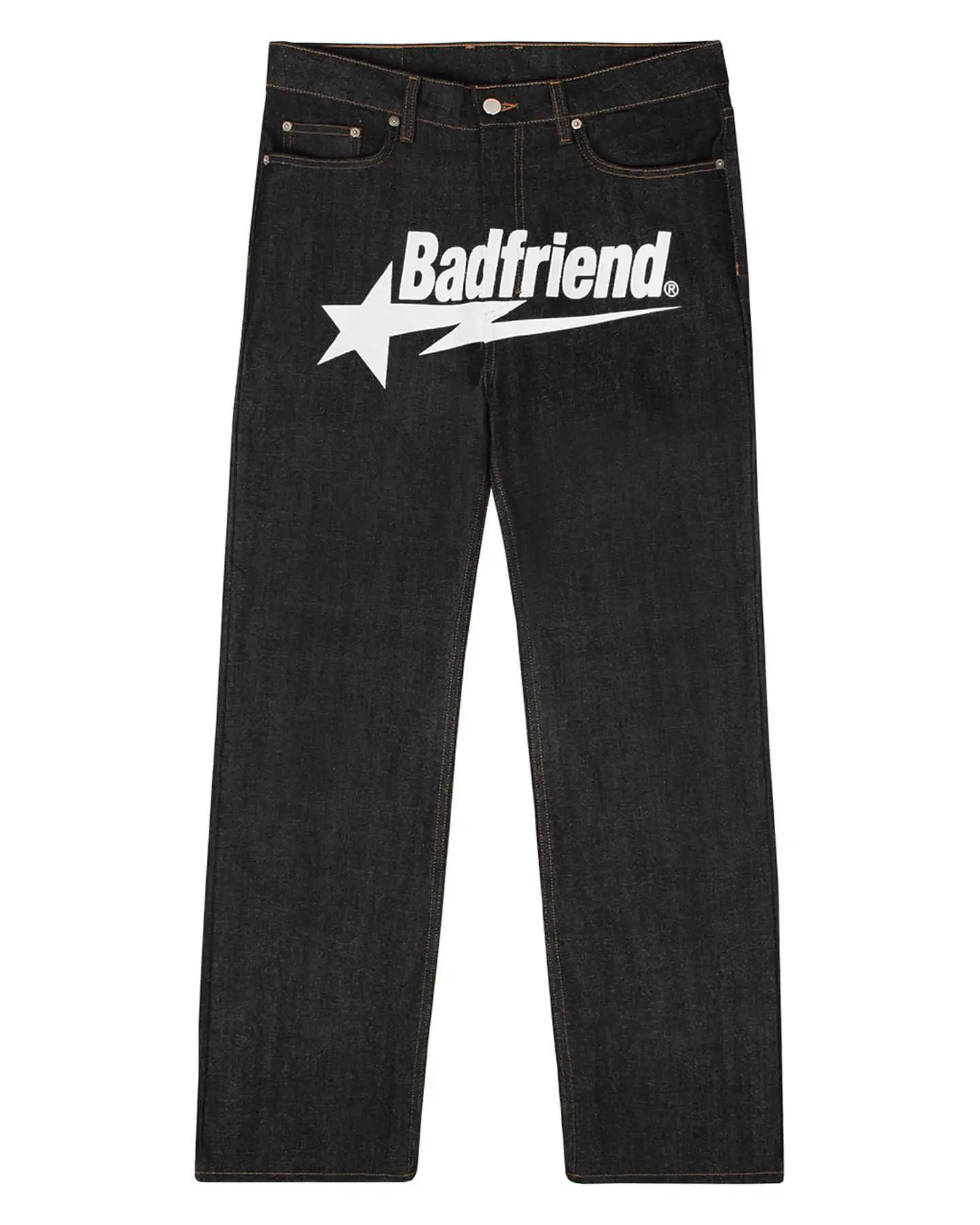 

Джинсы Y2k в стиле хип-хоп, Мешковатые Черные Брюки с надписью Badfriend, новинка 2023, модные брюки в стиле Харадзюку с широкими штанинами в стиле панк-рок, уличная одежда