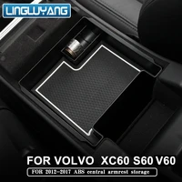 car styling abs central armrest storage box pallet container for volvo xc60 s60 v60 auto accessories 2010 2017 beigeblack