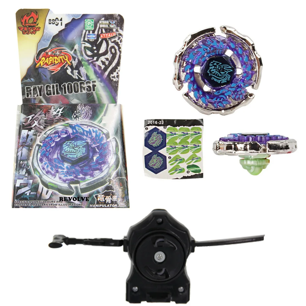 Фото B-X TOUPIE BURST BEYBLADE wyvron w3 Fang Leone 130W2D BB106 Простая упаковка + черный пусковой механизм с вытяжной леской №3