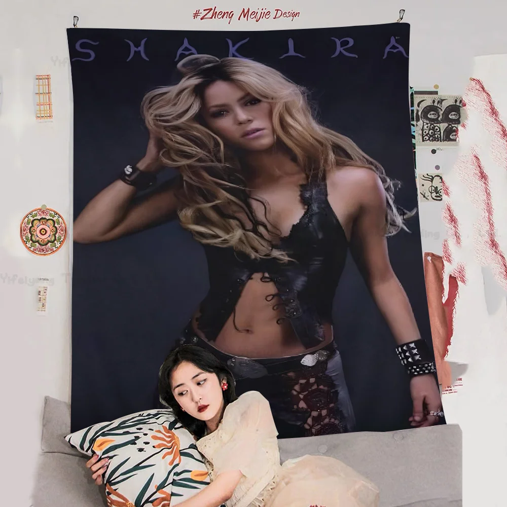 Pop Culture Graphics Shakira Hippie Wall Hanging Tapestries Art Science Fiction Room Home Decor Kawaii