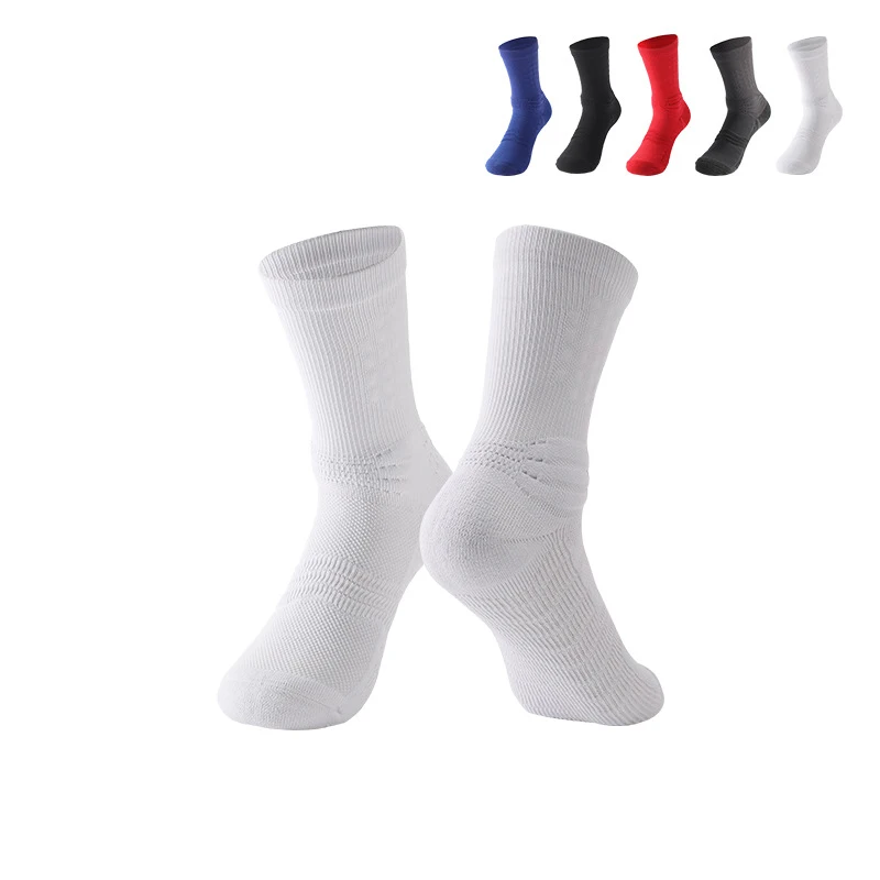 Basketball Ball Thick Towel Bottom Basketball Sock Trend Solid Color Sport Sock Breathable Socks for Men Women trainer socks men