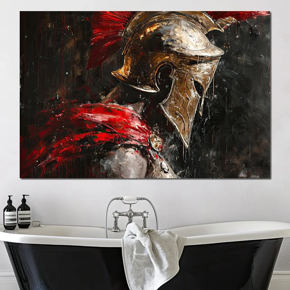 Классический Спартанский воин армированный Холст Картина греческая мифология