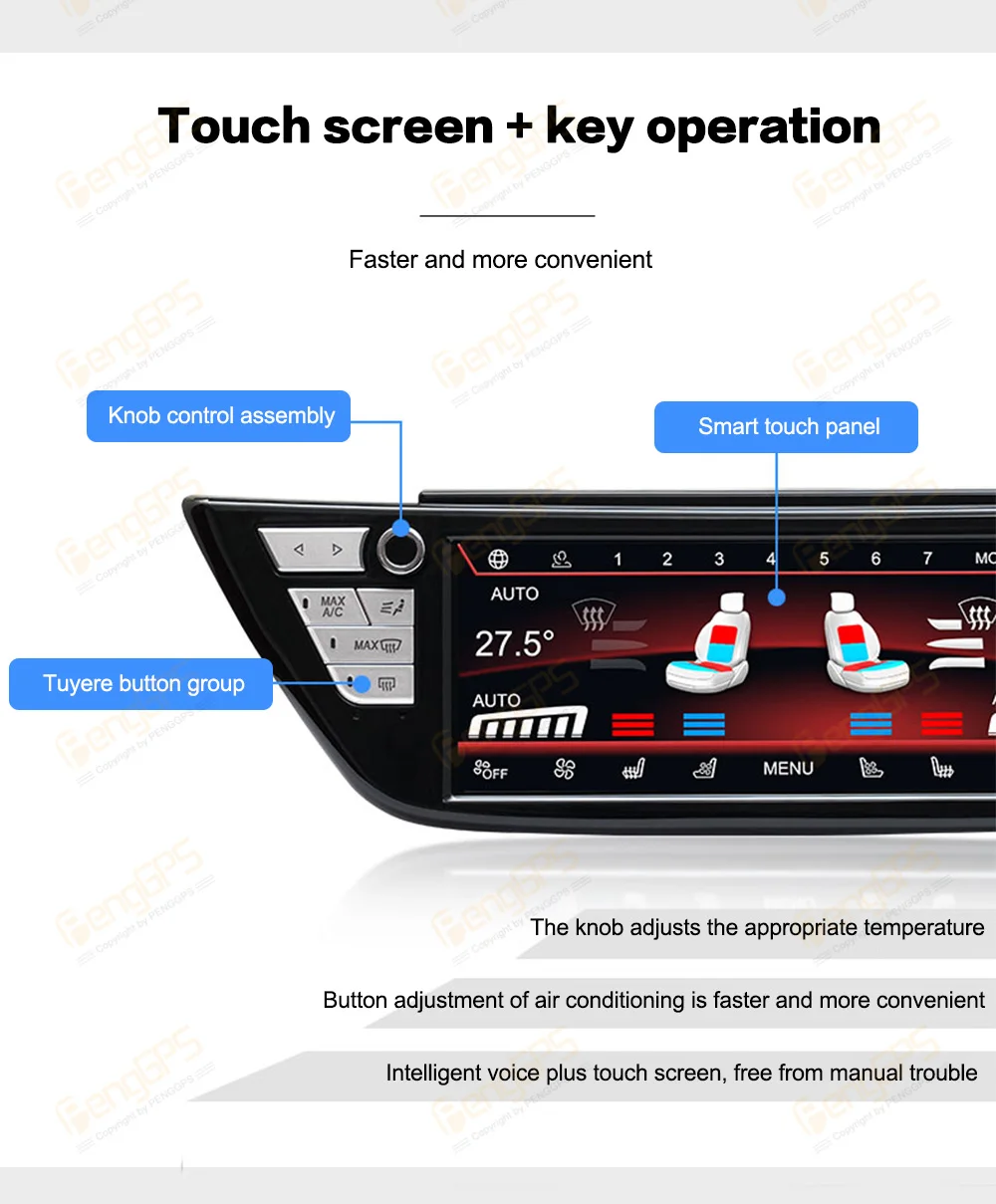 Для BMW X1 F48 2016-2020 ЖК-дисплей плата кондиционера панель переменного тока экран