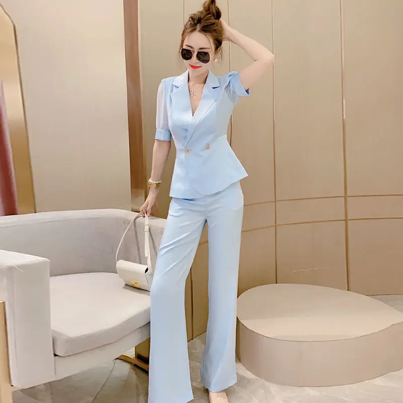 

Women 2022 Spring Autumn Office Suit Female Two-Piece Pant Suits Ladies Elegant Blazer Set Casual Pants Jacket Work Clothes Q25