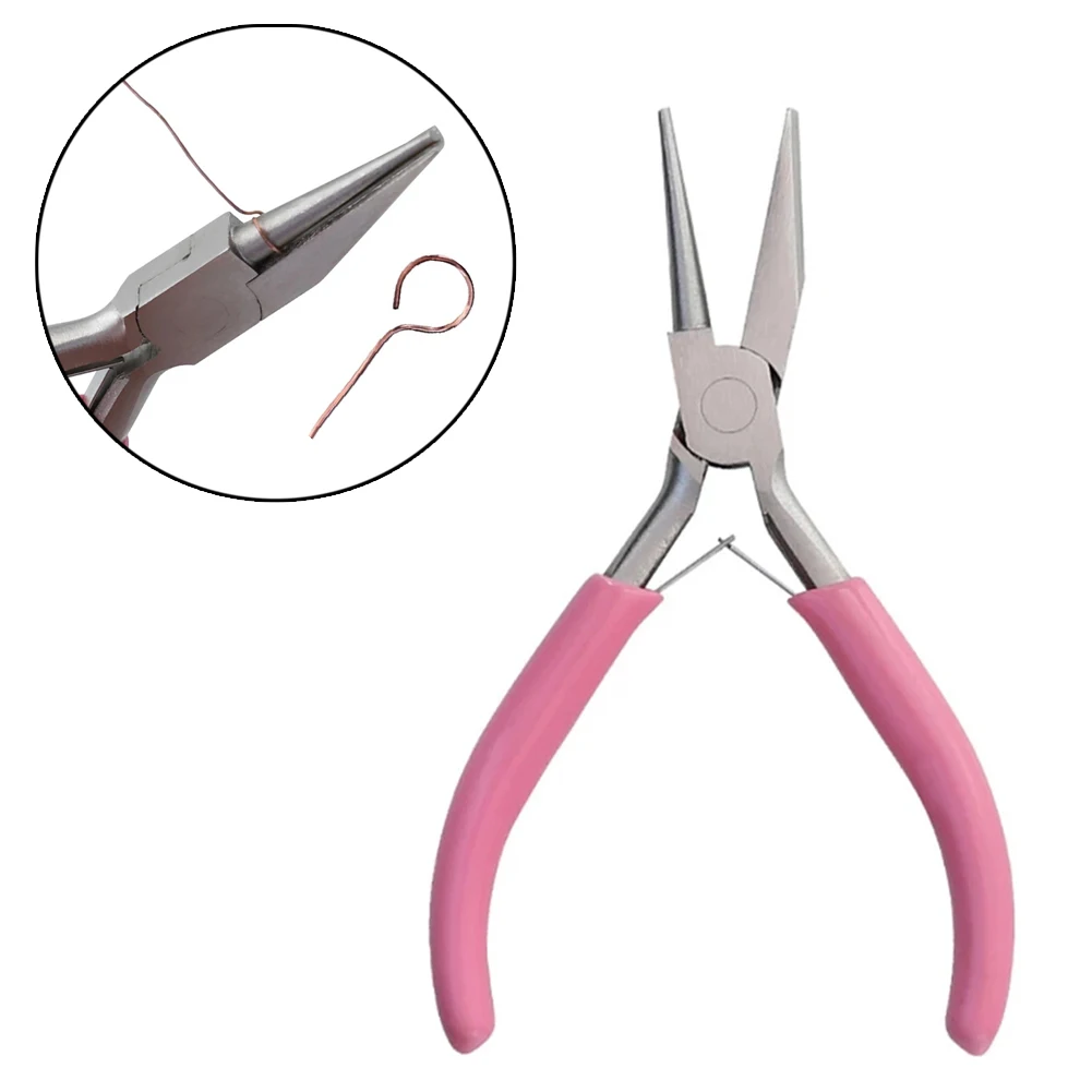 

5 Inch Mini Pliers Wire Winding Pliers Round Concave Pliers Pliers Carbon Steel Half Groove Long Nose Tool Non Slip Bend Handle