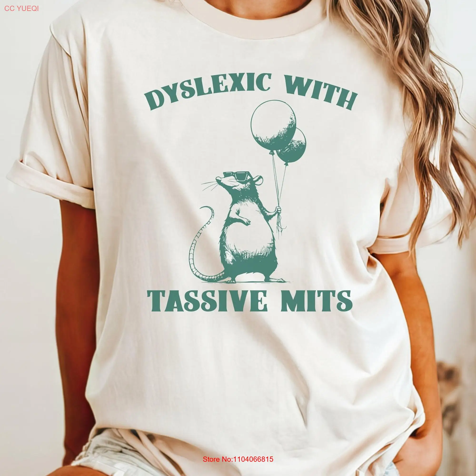 Dyslexia забавная футболка Dyslexic с тасивей дискалькулия крыса и жаба длинными или