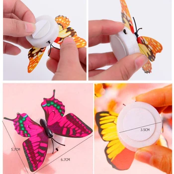 8PCS Led Decorative Hot Selling Toy Creative Colorful Luminous Butterfly Night Light Small Play Atmosphere Light Paste Wall Lamp 5