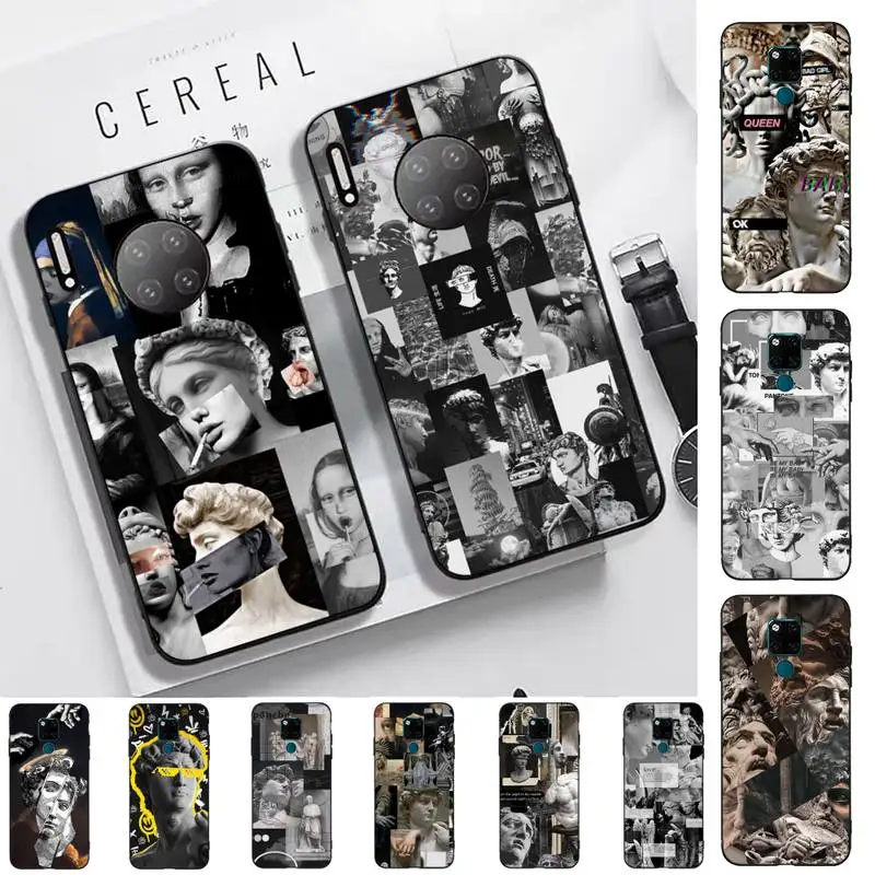 

Great Art Aesthetic David Mona Lisa Phone Case for Huawei Mate 20 10 9 40 30 lite pro X Nova 2 3i 7se