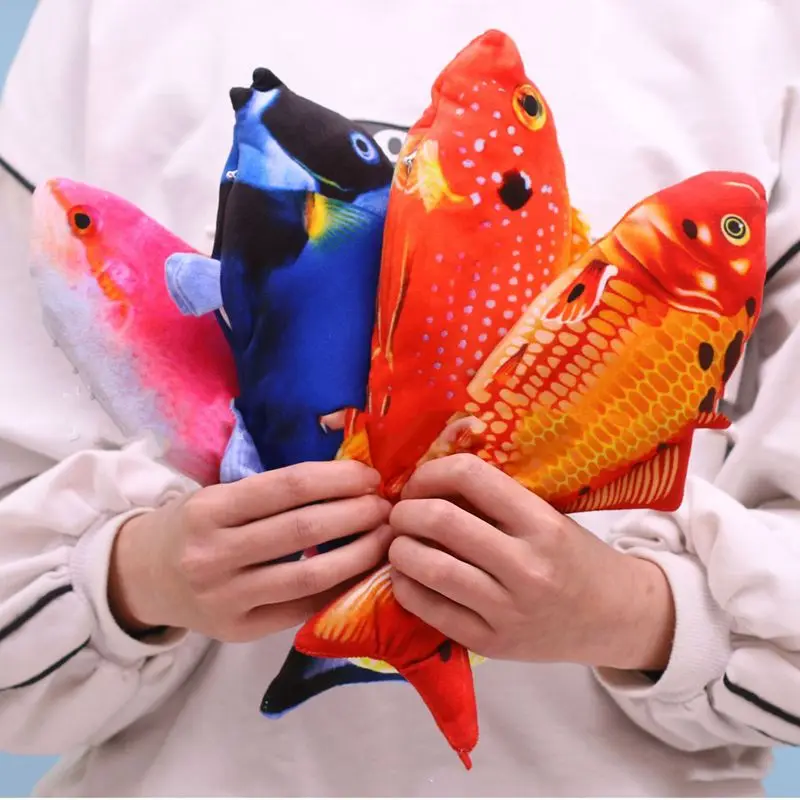 Плюшевая 3d-игрушка в форме рыбы для питомца игрушка кошек длиной 30 см игрушки