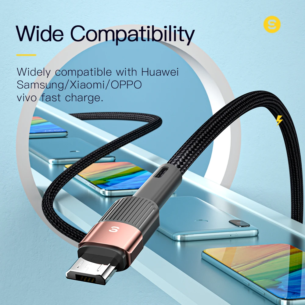 essager micro usb cable 3a fast charging microusb cord for samsung s7 xiaomi redmi note 5 pro android mobile phone data cable free global shipping
