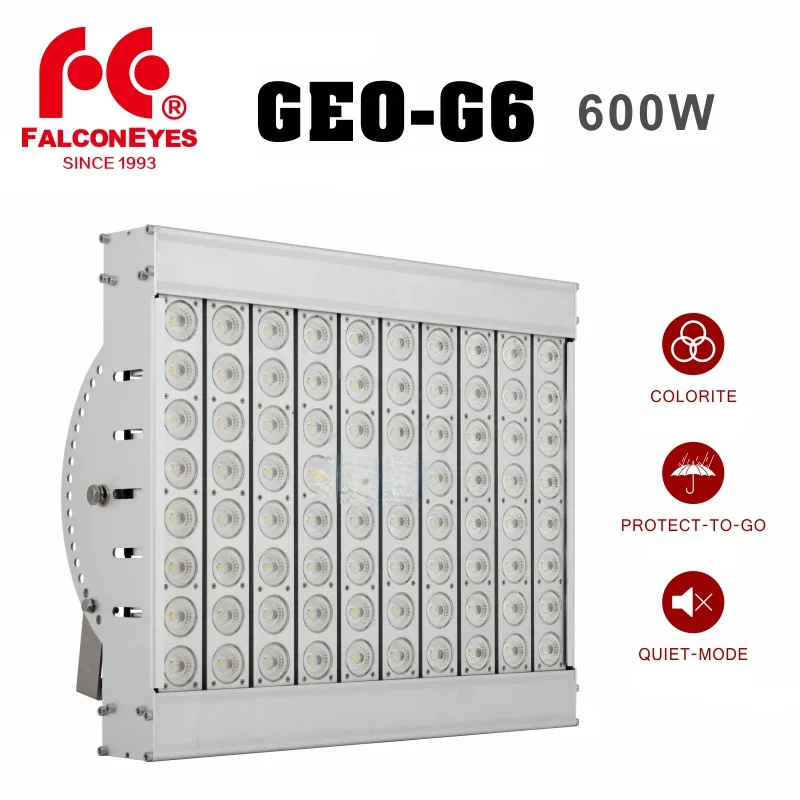 

Falcon Eyes 600W Stage Lighting Equipment Giant LED Waterproof Light Continuous For Video/Film/Studio/Movie/Advertisement GEO-G6