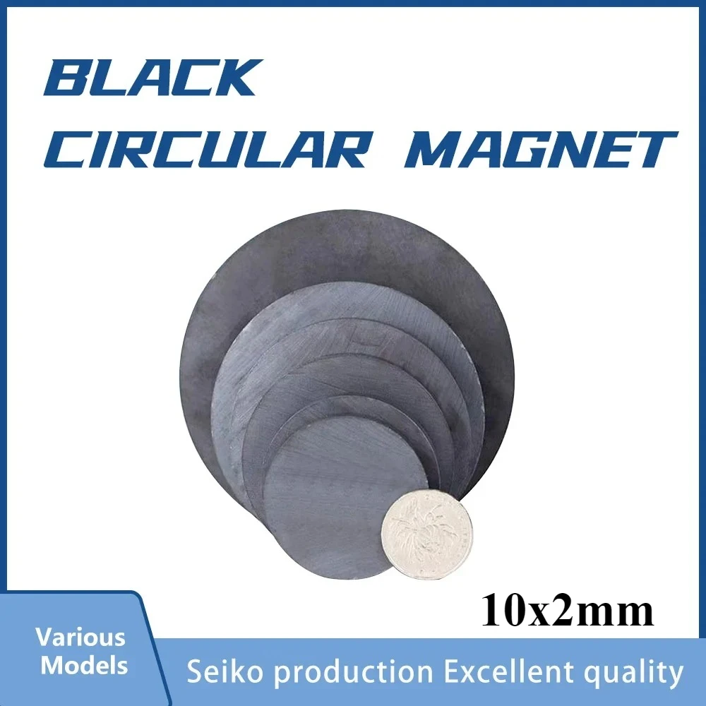 

10x2 мм ферритовый черный сильный магнит Y30 круглый магнит сильная наклейка на холодильник круглый черный магнит
