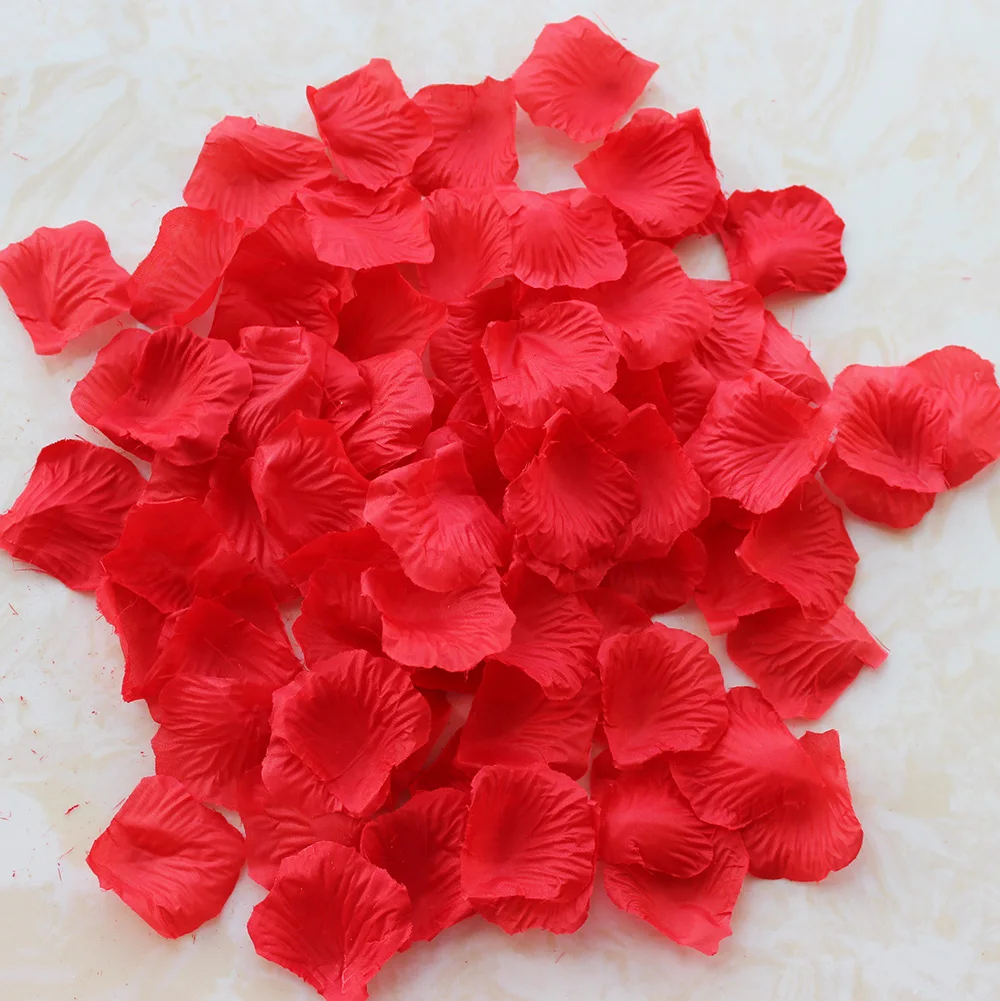 

1000pcs/lot Cheap Slik Artificial Rose Petal Wedding Party Decoration Festival Decor Simulation Flower Petals gold silver Colors