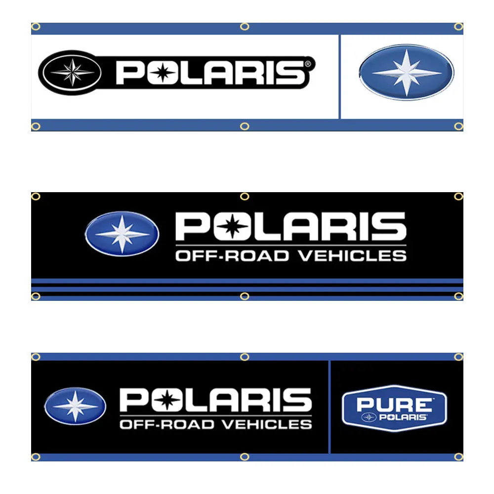 Мотоциклетный баннер POLARIS 60x240 см гобелен из полиэстера печатный флаг для гаража