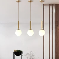modern pendant lamp luxurious gold glass ball lampshade hanging lights fixtures for dining room bedroom home decoration lighting