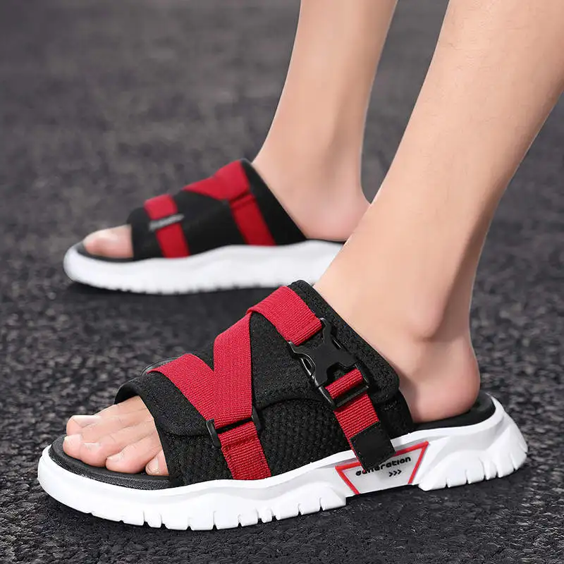 

Colorful Men's Shoes Brands Skid-Proof Loafers Shockproof Air Heel Sandal Buy Brand Men's Flip Flops Shock Absorption Tennis