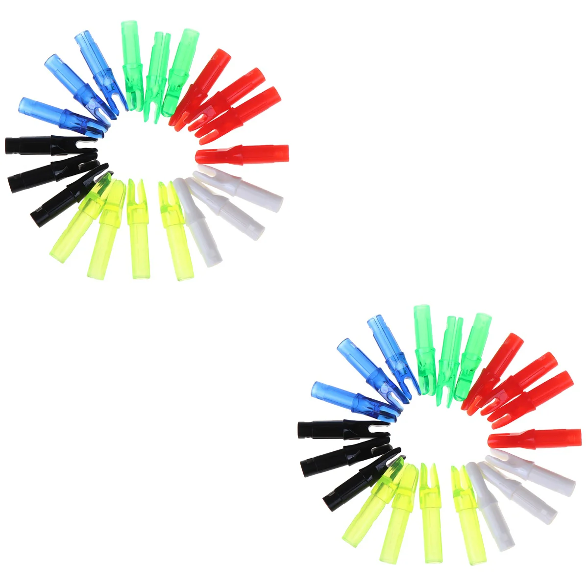 

2 Sets 20pcs Archery Compound Bow Insert Tail Sleeve Fitting 6.2mm (Mixed Color)