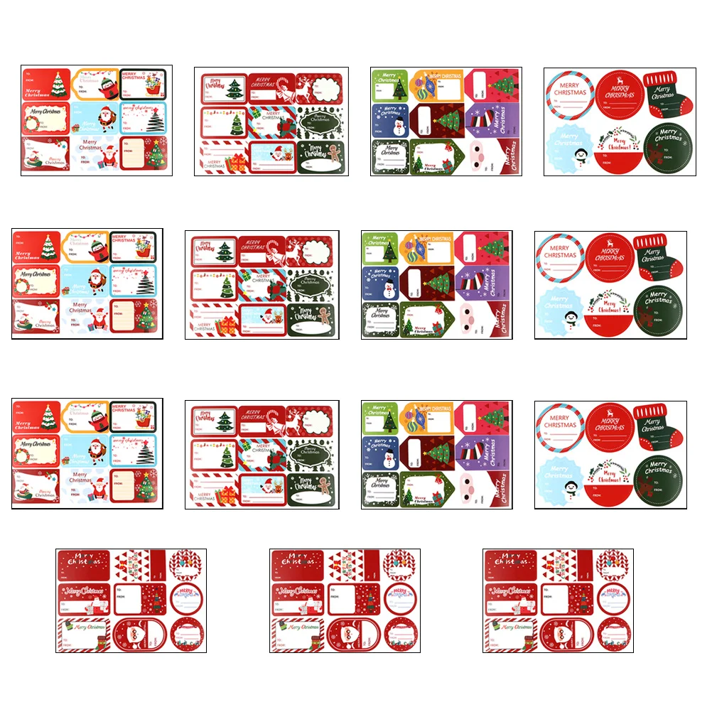 

15pcs Stickers Decorative Christmas Self-Adhesive Creative Labels Gift Labels for Gift