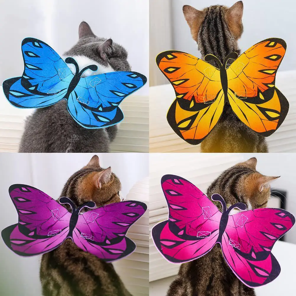 

Pet Cat Clothes Butterfly Wing Funny Dog Cosplay Prop Halloween Fancy Dress Costume Outfit Artificial Wing Costumes Pet Product