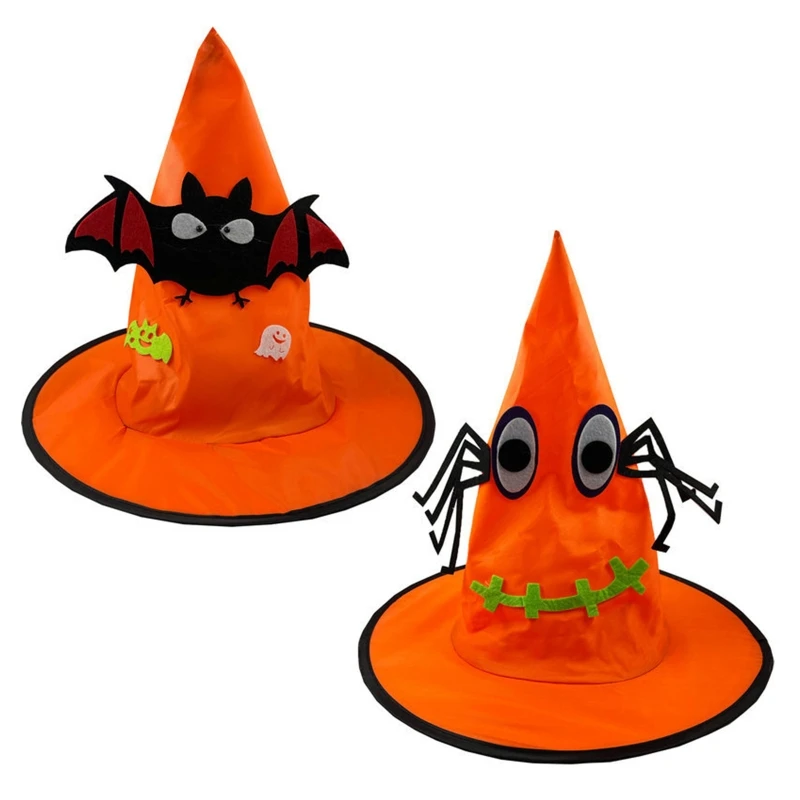 

573B шляпа ведьмы летучая мышь для взрослых и детей Длинная Шляпа Волшебника Magican шляпа Хэллоуин Новый год Хэллоуин ведьма костюм украшение