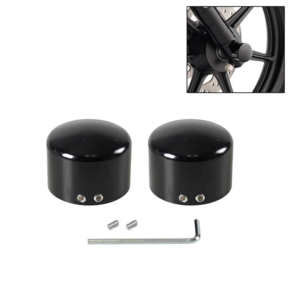 

A Pair Of Motorcycles Refitted With Front Wheel Axle Wheel Axle Decorative Cover