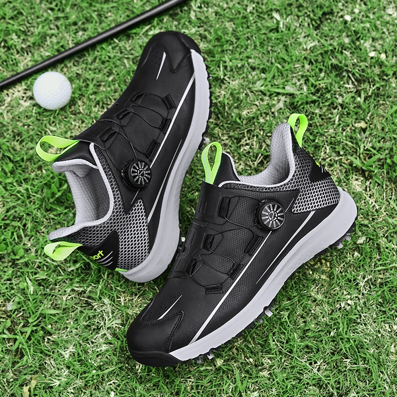 New professional spiked shoes spin button golf shoes casual men's shoes women's shoes waterproof and anti-skid training shoes