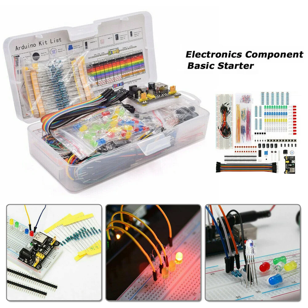 830 Breadboard Cable Resistor Electronic Component Starter Kit For Arduino Ecoflow Flipper Zero Tools Pasta Termica