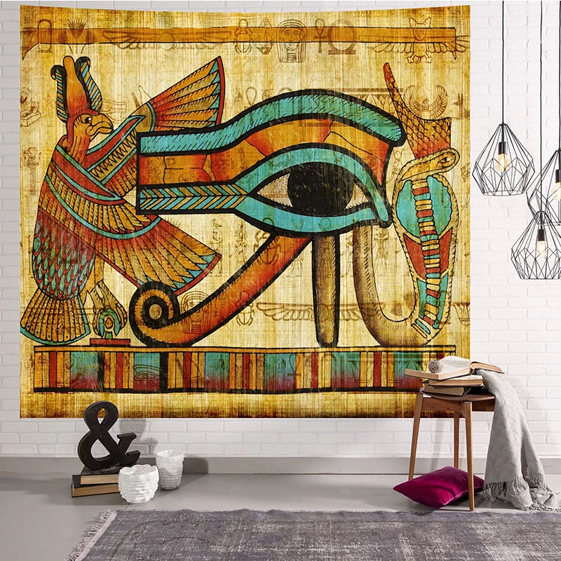 

Egypt Style Tapestry Mandala World Architecture Pyramid Abstract Art Wall Hanging Tapestries Bedroom Living Room Dorm Home Decor