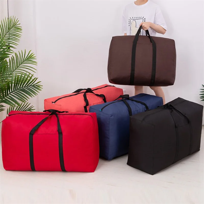 

Folding Luggage Bag Travel Clothes Storage Bag Large Capacity Zipper Oxford Cloth Portable Luggage Handbag