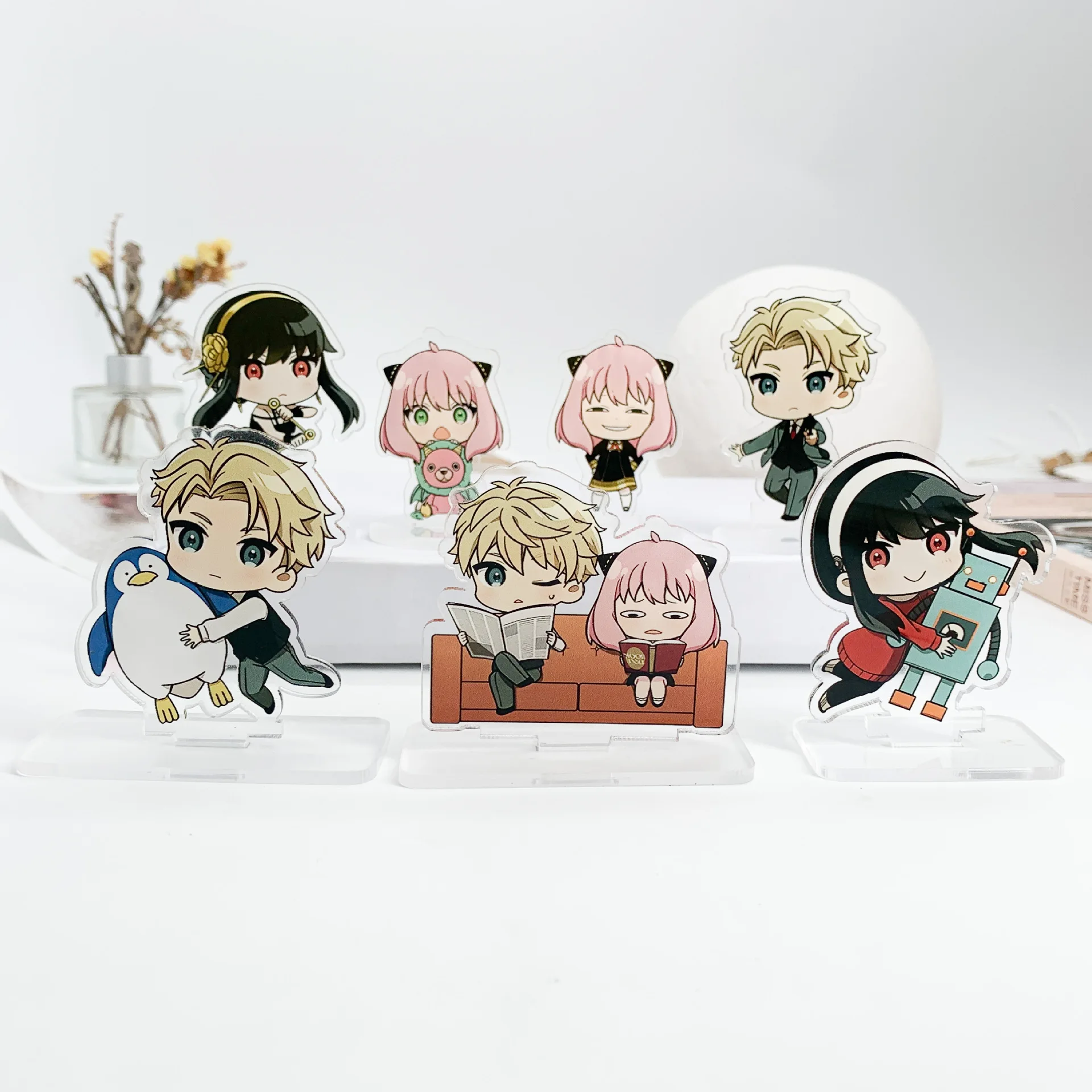 

Anime Spy Family Stand Figure Model Anya Forger Yor Forger Loid Forger Acrylic Stand Model Plate Desk Decor Standing Sign Gift