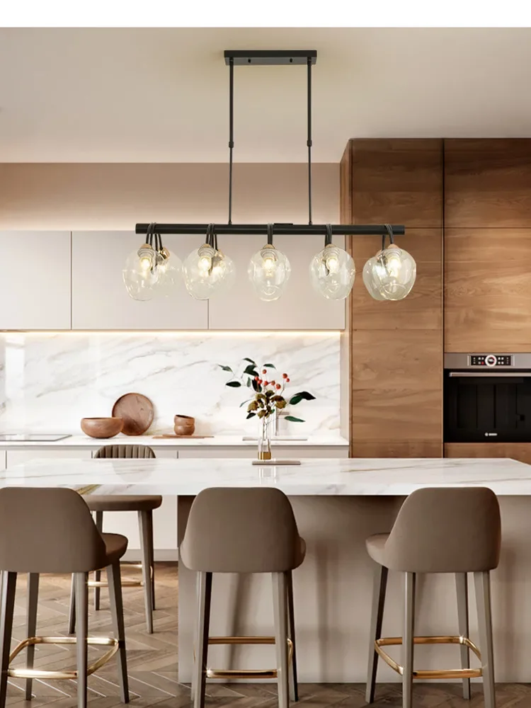 Стеклянный кулон многоцветная светодиодная люстра в скандинавском стиле