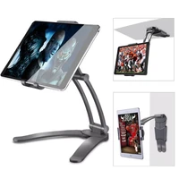 kitchen tablet stand wall desk tablet mount stand fit for 5 10 5 inch width tablet metal bracket smartphones holders