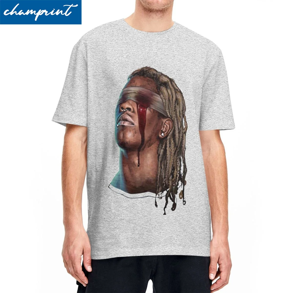 

Футболка Young Thug для мужчин и женщин, оригинальные винтажные футболки из чистого хлопка с круглым вырезом