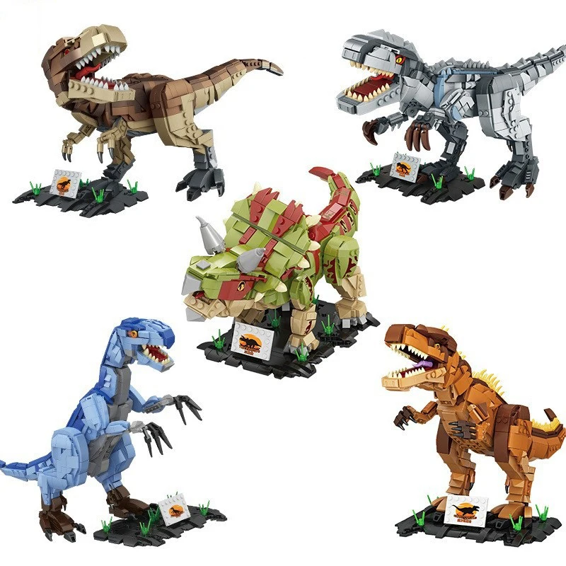 

Jurassic Dinosaur World Building Blocks Toys for Children Giganotosaurus Constructor Indominus Rex Bricks Triceratops Gifts Kids