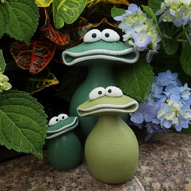 Frog Statue Resin Big Mouth Statues Waterproof Handmade For Garden Home Decoration Funny Yards Decorations Easy Install S
