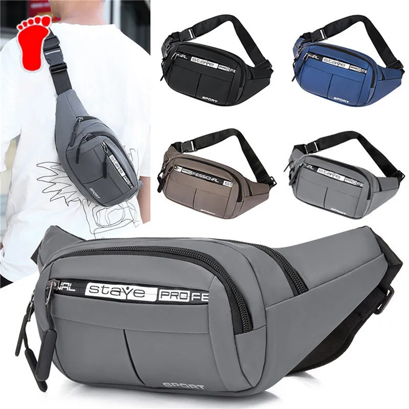 

2023 New Men's Sport Waist Pack Men Crossbody Bag Wallet Belt Travel Phone Holders Outdoor Sport Bag Bolsa Bags For Men