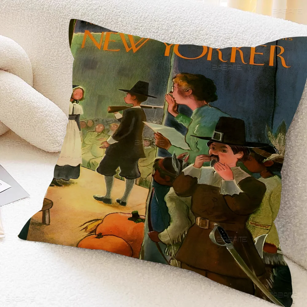 The-New-Yorker Magazine классический винтажный чехол для подушки 45*45 см наволочка