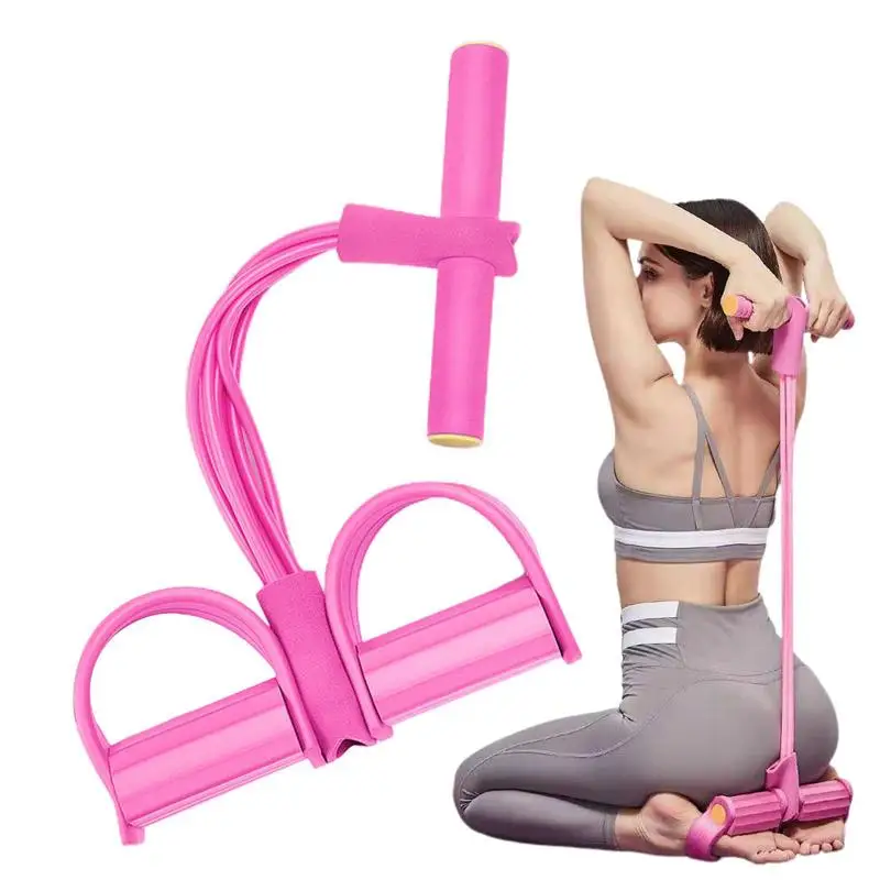 

Yoga Pedal Puller Multifunctional Pedal Ankle Puller 6-Tube Tension Rope Elastic Abdominal Exerciser Pedal Booster Body Shaper