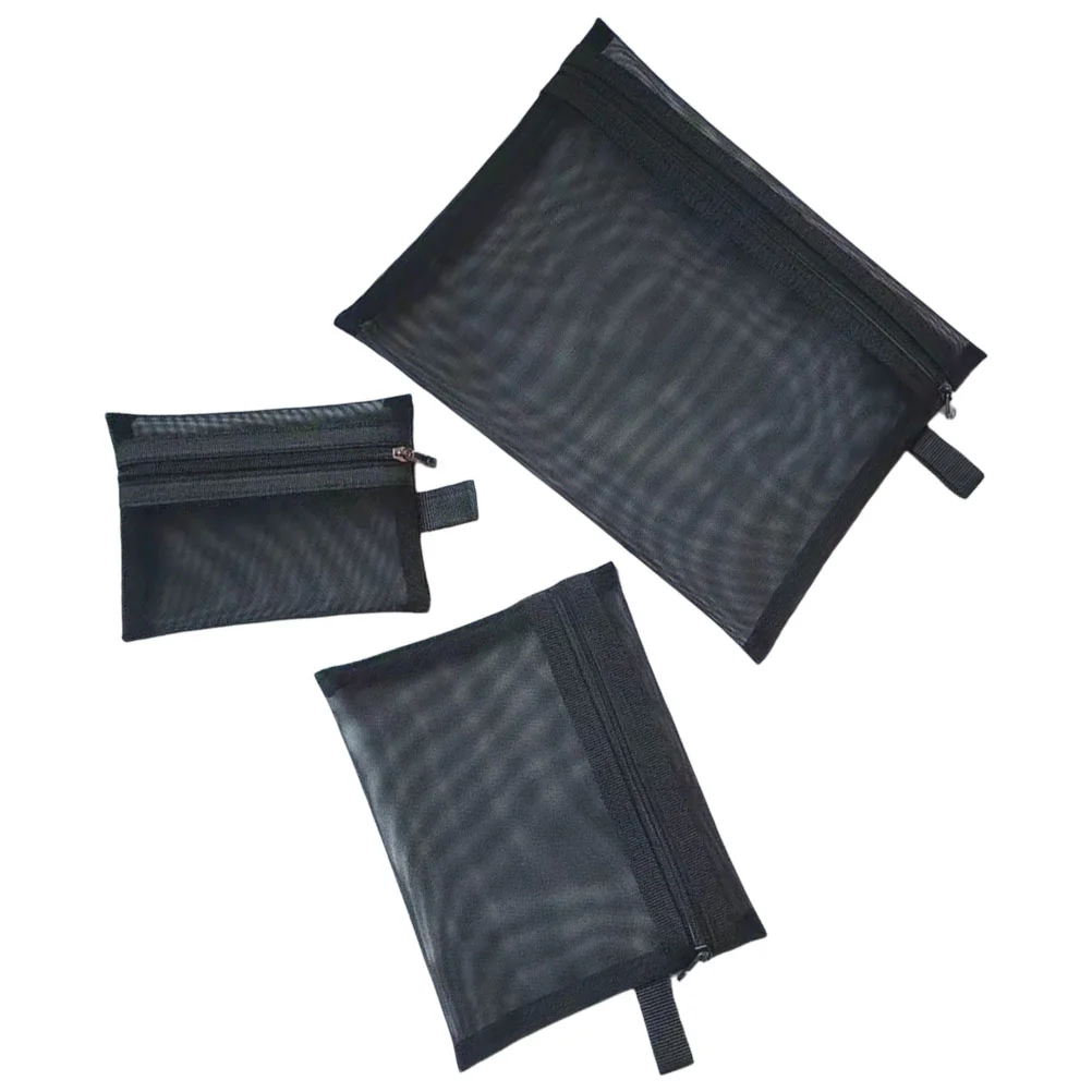 

Storage Bag Mesh Zipper Pouch Organizer Bags Makeup Travel Zippered Pouches Organization