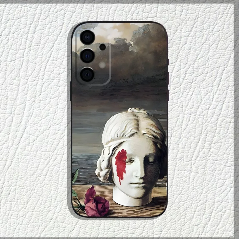R-Rene Magritte Art Phone Case For Samsung Galaxy A13 A21s A22 A31 A32 A52 A53 A71 A80 A91 Soft Black Shell